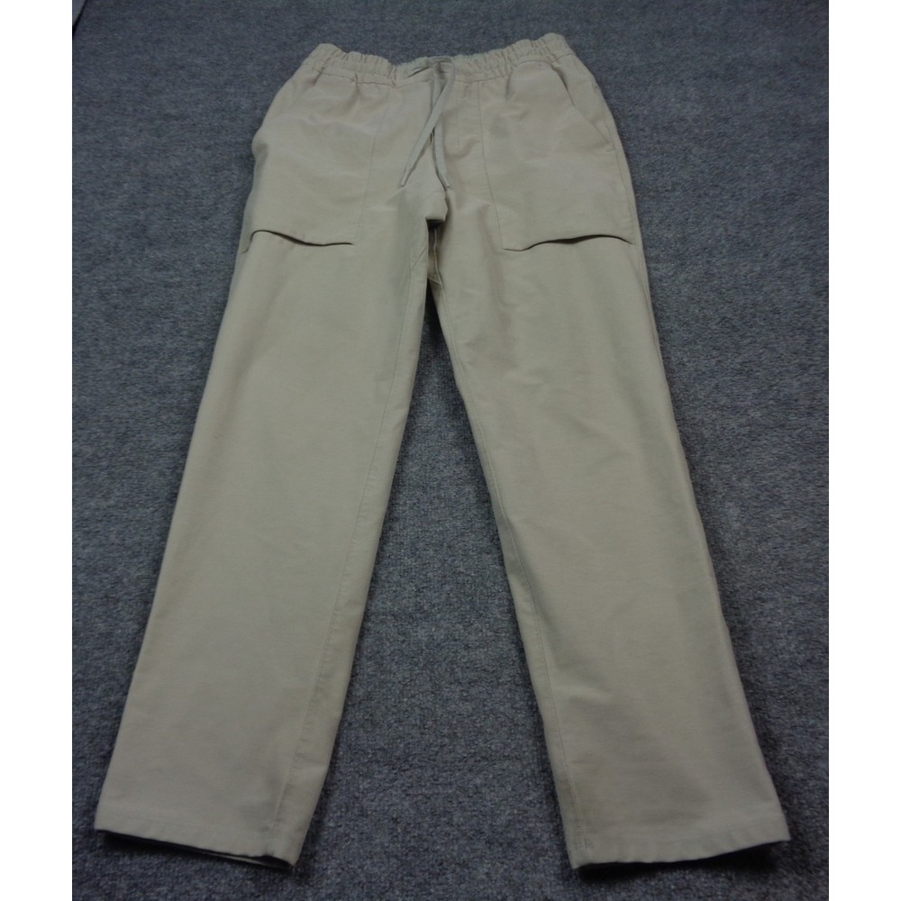 Lululemon Bowline Pants Men M Beige Trench Utilitech Performance Drawstring
